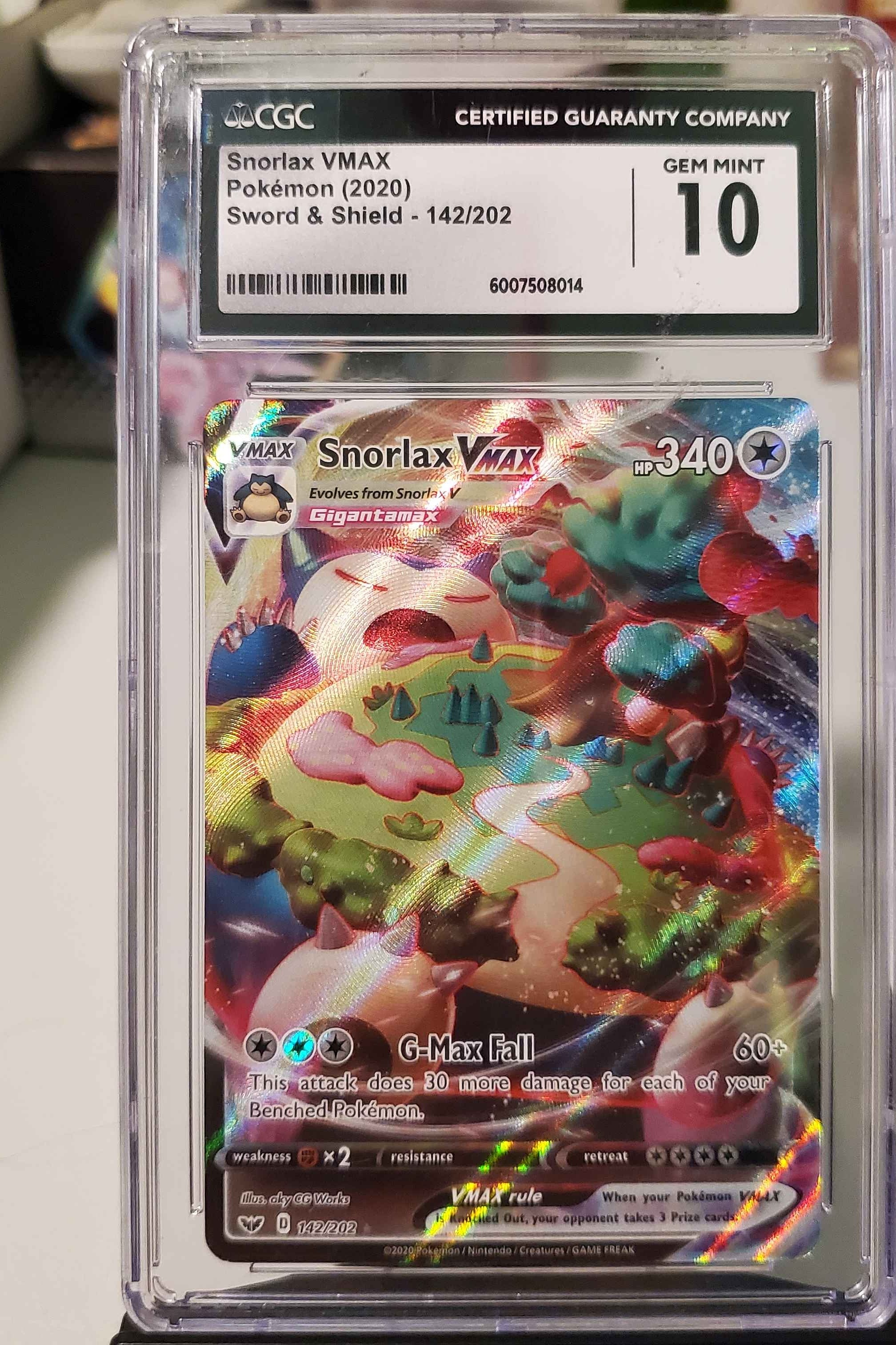 CGC 10 Snorlax VMAX Pokèmon (2020) Sword & Shield - 142/202