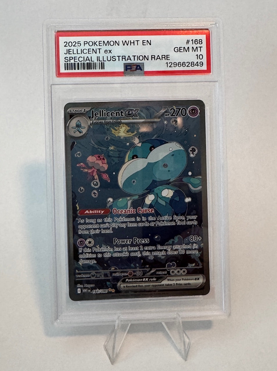 PSA 10 2025 Pokemon Wht En Jellicent Ex Special Illustration Rare