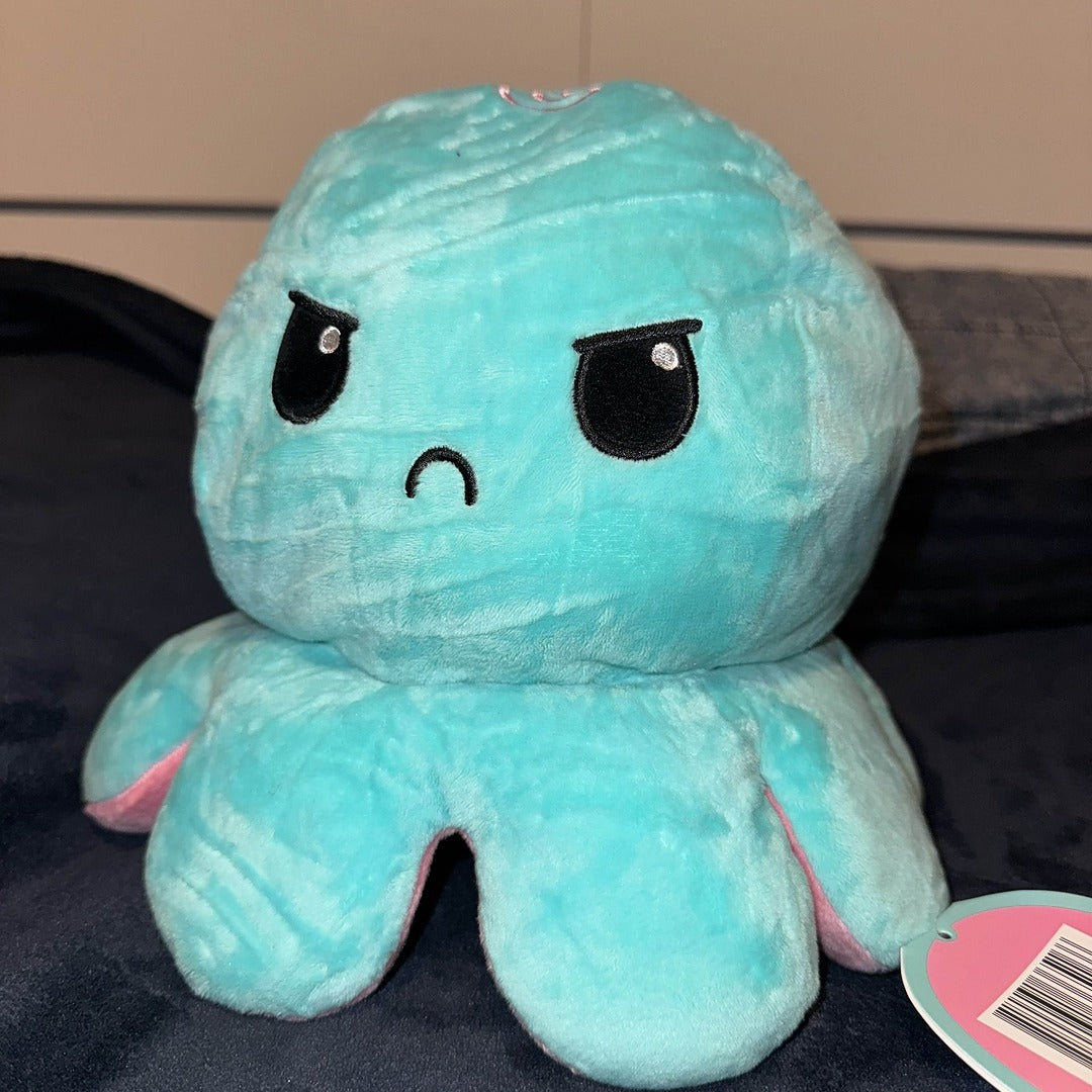BIG Reversible Octopus Plushie: Pink and Aqua