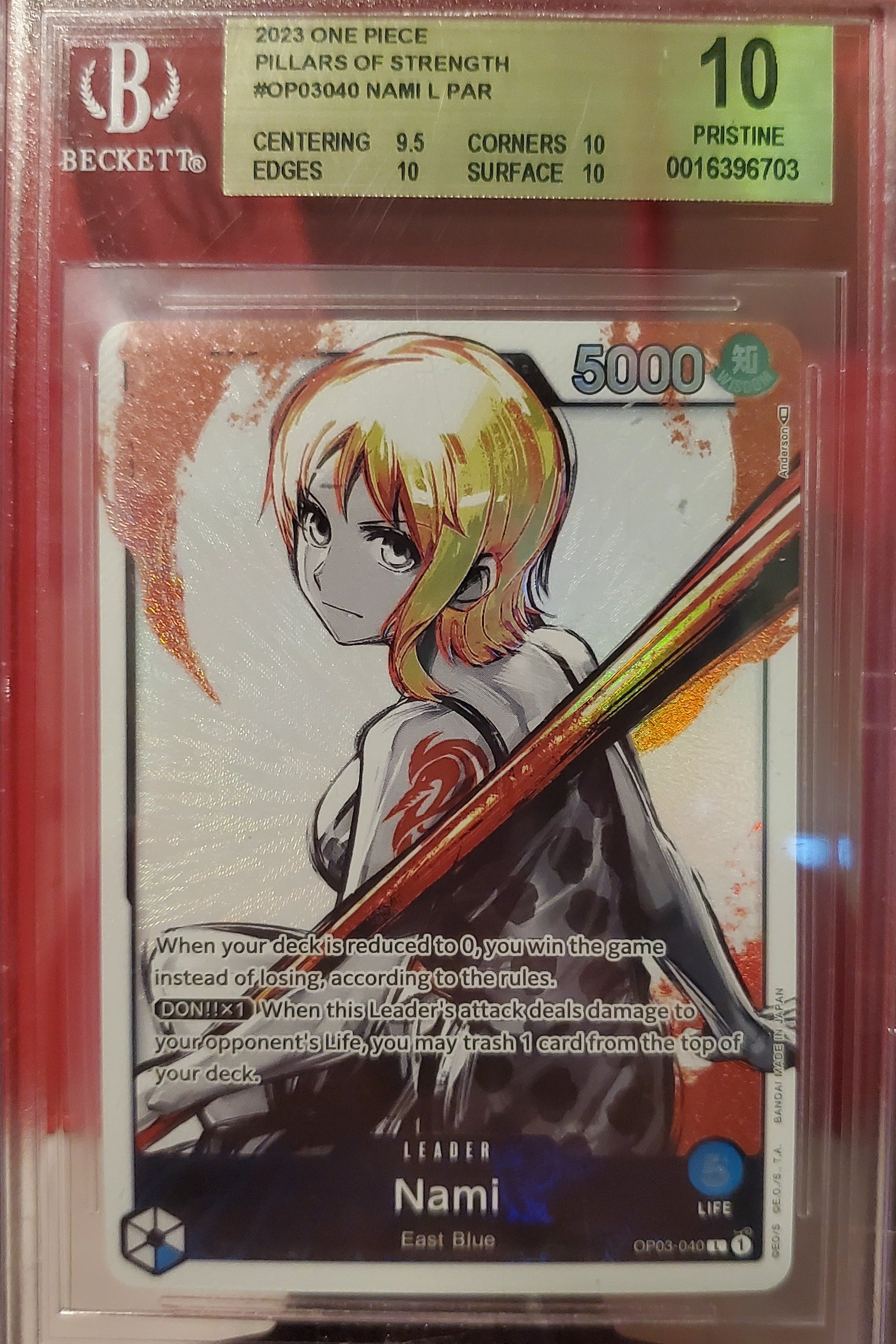 Beckett 10 Nami AAL 2023 One Piece Pillars of Strength